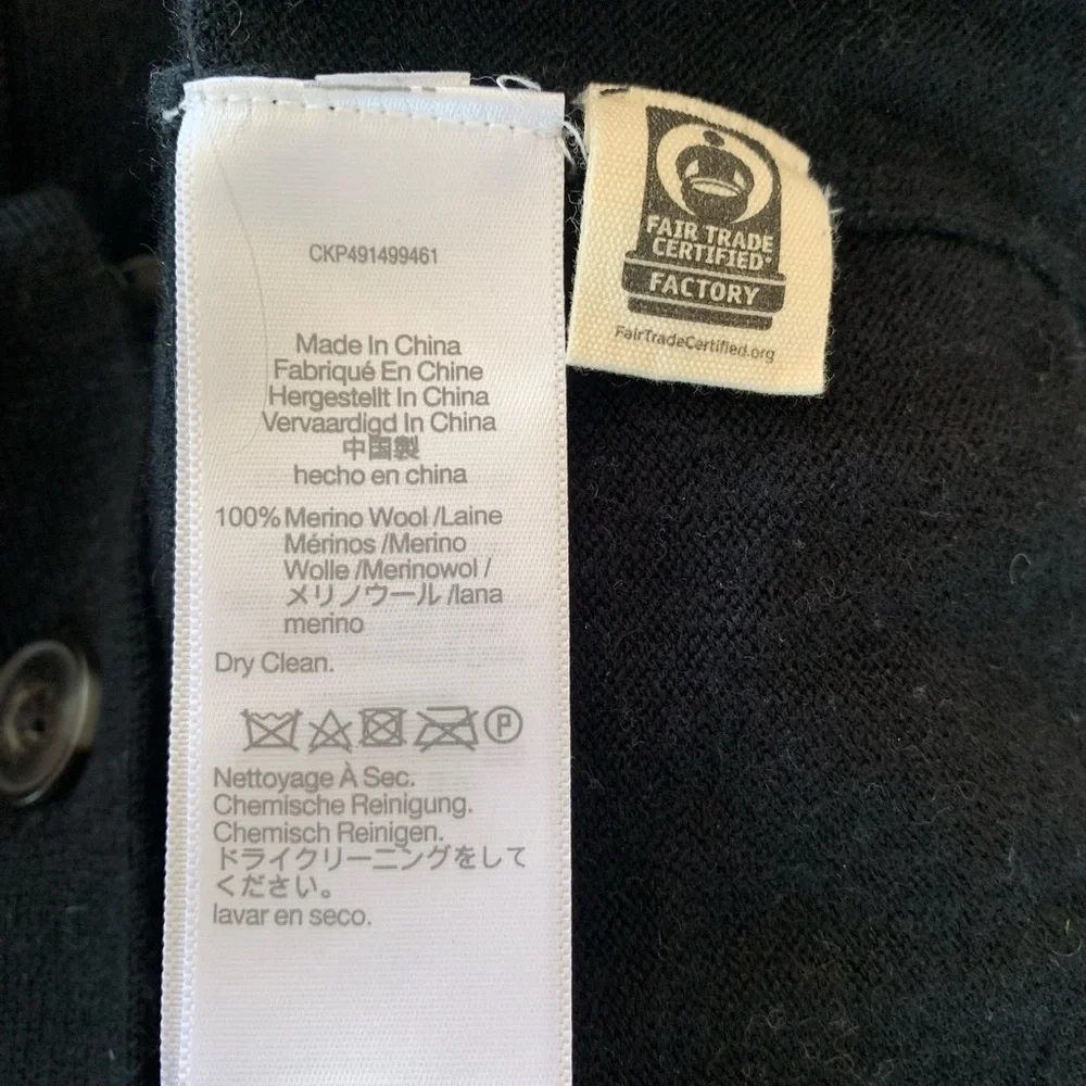 Madewell Black V-Neck Button Cardigan - Picture 3 of 3